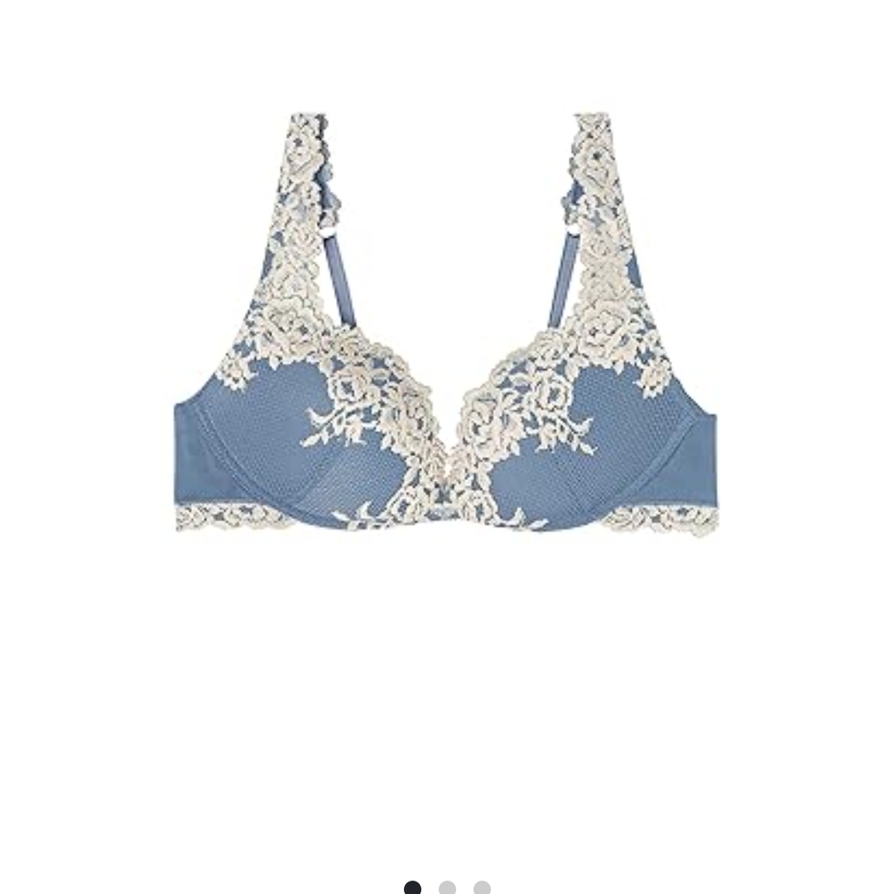 Intimissimi Gioia SUPER PUSH UP Blue and Cream Lace Bra